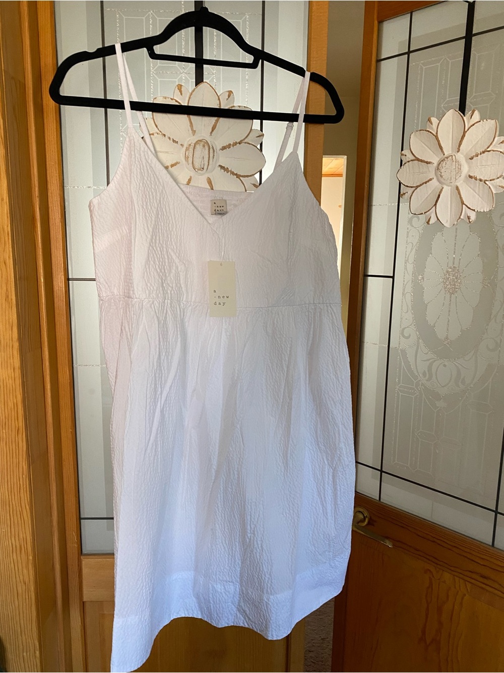 a new day White Textured Mini Sundress